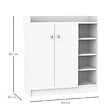 HOMCOM - Armoire / etagere / meuble a chaussures très pratique en panneaux de particules blanc - vignette