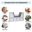 HOMCOM - Bibliothèque banc 2 en 1 design contemporain 6 casiers 3 coussins fournis 102L x 30l x 61H cm blanc gris chiné - vignette