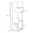 HOMCOM - Bibliothèque étagère zig zag design contemporain 70L x 24l x 178H cm panneaux particules blanc - vignette