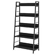 HOMCOM - Étagère bibliothèque de rangement style industriel incliné 5 niveaux 70L x 35l x 150H cm noir - vignette