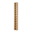 HOMCOM - Étagère colonne armoire de rangement CD 12 compartiments 21L x 20l x 175H cm capacité max. 204 CD coloris hêtre - vignette