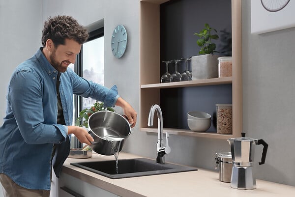 HANSGROHE - Mitigeur de cuisine Focus M43 220 hansgrohe 1 jet chromé - large