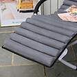 OUTSUNNY - Chaise longue à bascule pliable rocking chair design contemporain avec matelas revêtement aspect daim métal textilène gris noir - vignette