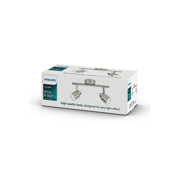 PHILIPS - Plafonnier ajustable PHILIPS - 2 spots - GU10 - métal - 93501 - large