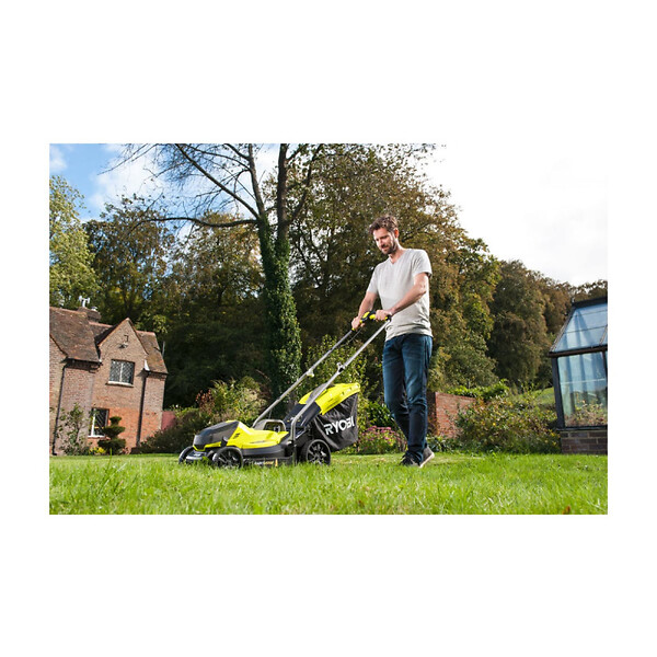 RYOBI - Pack RYOBI Tondeuse poussée 18V One+ OLM1833B - 1 Batterie 2.5Ah - 1 Chargeur rapide RC18120-125 - large
