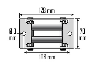RIBIMEX - Guide câble treuil à rouleaux treuils standards - large