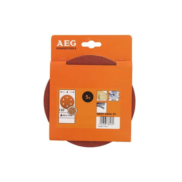 AEG - Kit 5 disques abrasifs AEG grain 40 150mm 4932430454 - large