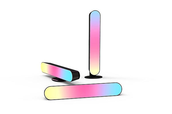 XANLITE - Barre lumineuse LED RVB, synchronisation musicale, alimentation USB filaire, variation couleurs et intensité, éclairage décoratif dynamique, usage intérieur, display 36 pièces - large