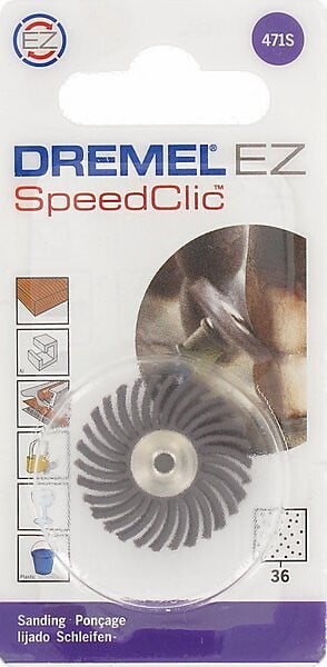 DREMEL - Brosse abrasive grain 36 - Dremel S471 EZ SpeedClic - large