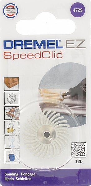 DREMEL - Brosse abrasive Dremel S472 - grain 120 - 25mm - large