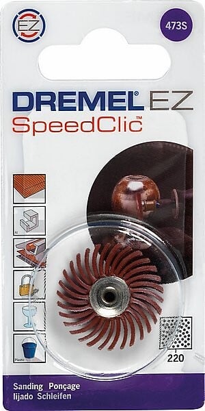 DREMEL - Brosse abrasive de précision - grain 220 - EZ SpeedClic - large
