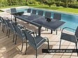 HESPERIDE - Table extensible rectangulaire en verre Piazza 8/12 places Gris anthracite - Hespéride - vignette