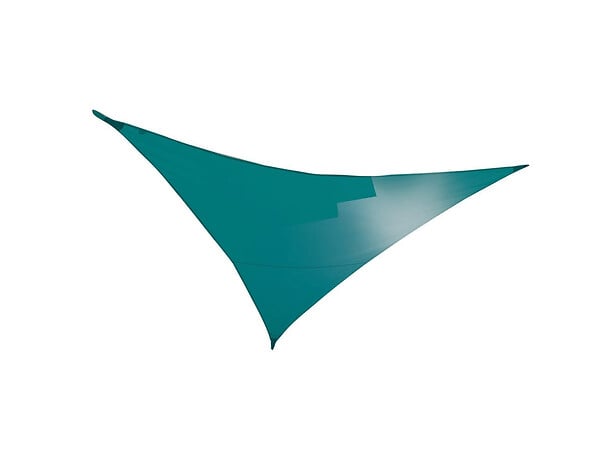 JARDIDECO - Voile d'ombrage triangulaire SERENITY - 5 x 5 x 5 m - Bleu Canard - Jardiline - large
