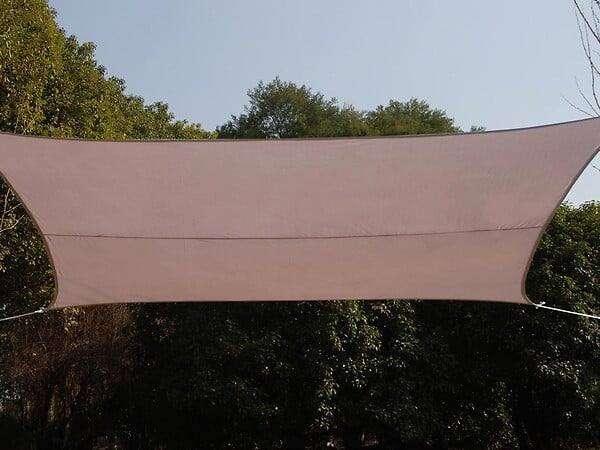HESPERIDE - Voile d'ombrage rectangulaire 2 x 3 m Curacao - Taupe - Hespéride - large