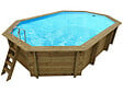 HABITAT ET JARDIN - Piscine bois " Cancun " - 6.53 x 4.41 x 1.45 m + Bâche à bulles 180 µ - Bâche hiver 280 g/m² - vignette