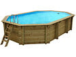 HABITAT ET JARDIN - Piscine bois " Cancun " - 6.53 x 4.41 x 1.45 m + Bâche à bulles 180 µ - Bâche hiver 280 g/m² - vignette