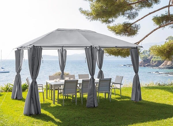 HESPERIDE - Tonnelle de jardin Santorini 3 x 4 m Ardoise - Hespéride - large
