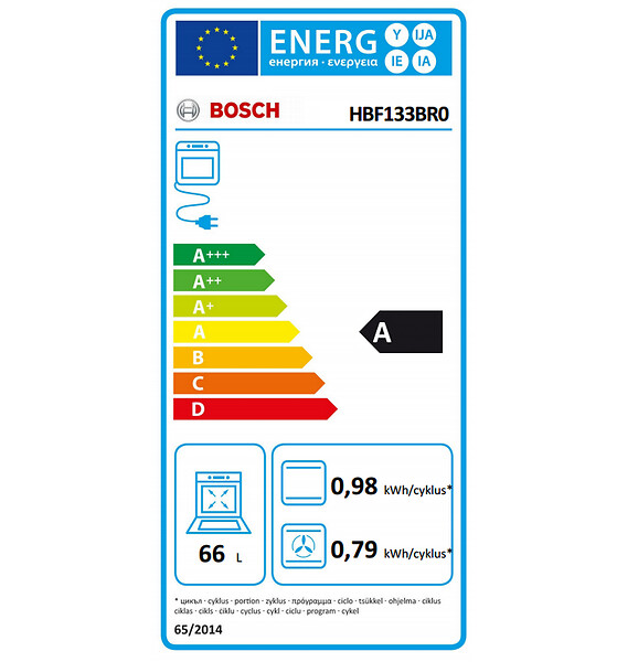 BOSCH - Four Intégrable 66l 60cm Ecoclean Inox - HBF133BR0 - large