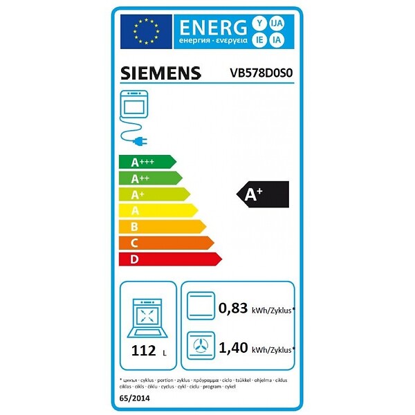 SIEMENS - Four Intégrable Multifonction 112l 90cm A+ Pyrolyse Inox - VB578D0S0 - large
