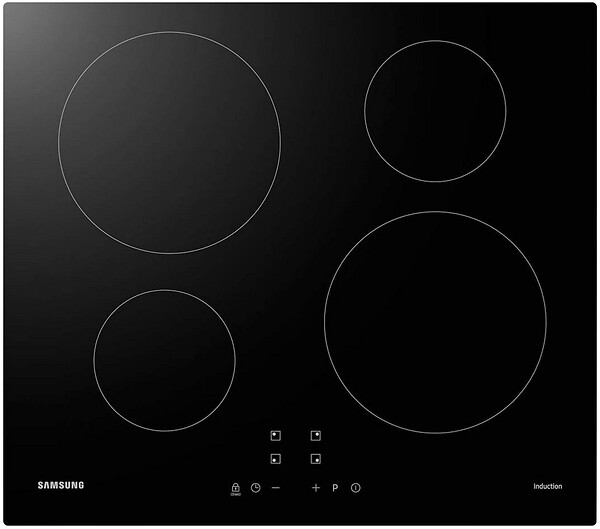 SAMSUNG - table de cuisson induction 60cm 4 feux 7200w noir - nz64m3nm1bb - large