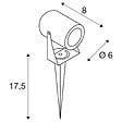 SLV - Projecteur extérieur, rouille, SLV LED SPIKE avec LED intégrée, 6W, 3000K, IP55 - vignette