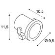 SLV - Projecteur extérieur, inox brossé SLV NAUTILUS 10 SPOT avec LED intégrée, 9W, 3000K, IP55, inox 316 - vignette