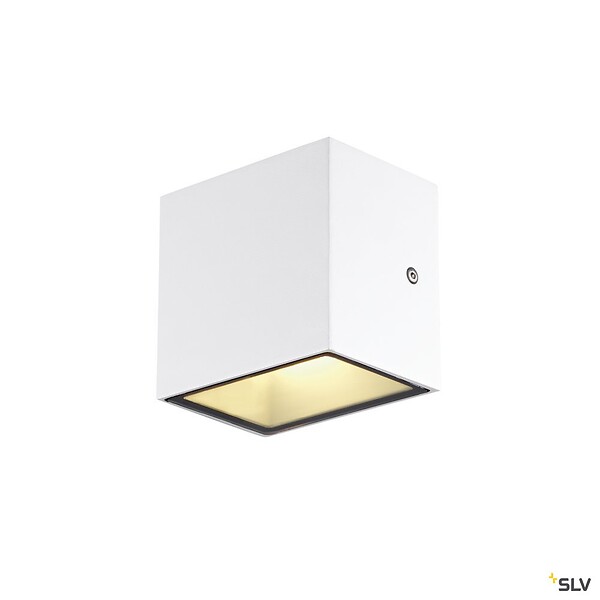 SLV - Applique extérieure SLV SITRA CUBE, blanc avec LED intégrée, 10W, 3000K, IP44 - large