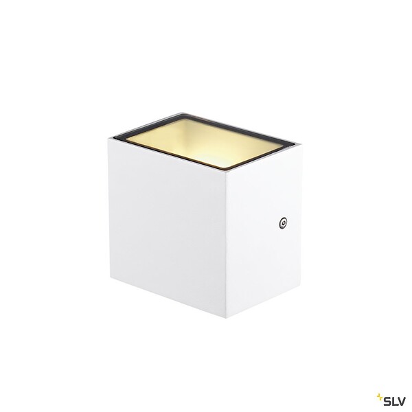 SLV - Applique extérieure SLV SITRA CUBE, blanc avec LED intégrée, 10W, 3000K, IP44 - large