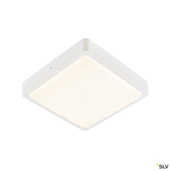 SLV - Applique et plafonnier extérieur SLV AINOS, carré, blanc, LED, 17W, 3000K/4000K, IP65 - large