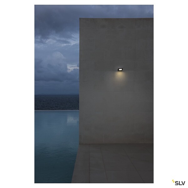 SLV - Applique extérieure IPERI, anthracite avec LED intégrée, 5W, 4000K, IP44 - large