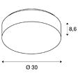 SLV - Applique et plafonnier intérieur rond LIPSY® 30, Drum, blanc, LED - Ø 30 cm - vignette