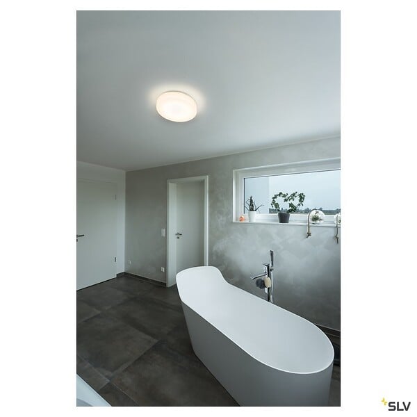 SLV - Applique et plafonnier intérieur rond LIPSY® 40, Drum, blanc, LED - Ø 35 cm - large