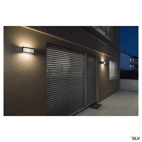 SLV - Applique extérieure BOX-L, anthracite avec LED intégré, 19W, 3000K, IP54 - large