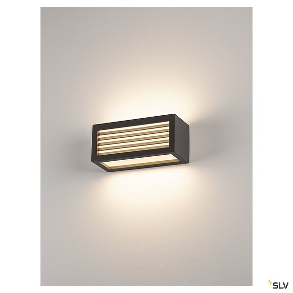 SLV - Applique extérieure BOX-L, anthracite avec LED intégré, 19W, 3000K, IP54 - large