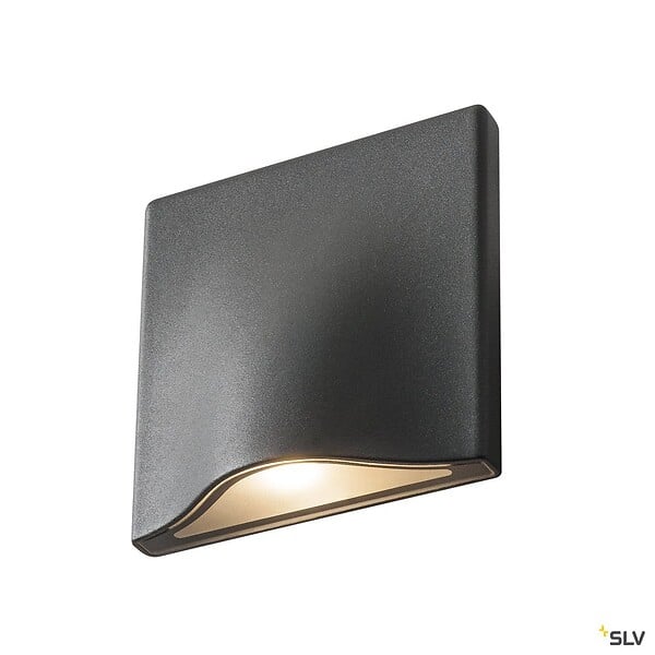 SLV - Applique extérieure SLV VILUA, anthracite, avec LED intégrée, 8,3W, 3000K, IP54 - Taille S - large
