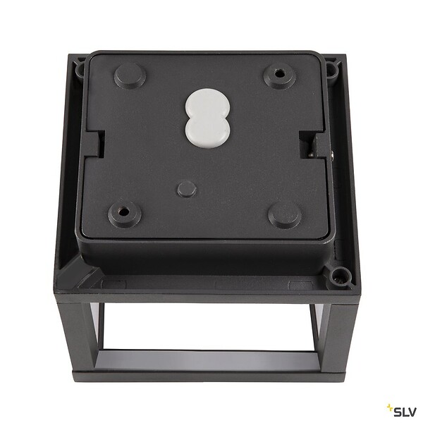 SLV - Plafonnier extérieur SLV QUADRULO, anthracite, avec LED intégrée, 7,5W, 3000K, IP55 - large