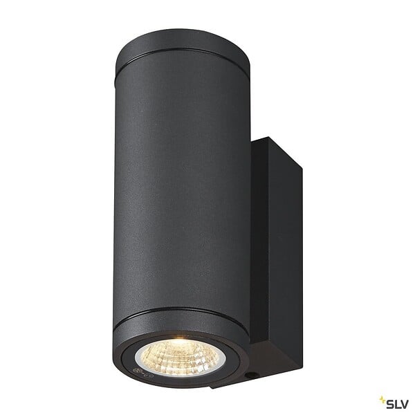 SLV - Applique extérieure SLV ENOLA ROUND UP/DOWN, rond, anthracite, LED, 53W, 3000K/4000K, IP65 - Taille S - large