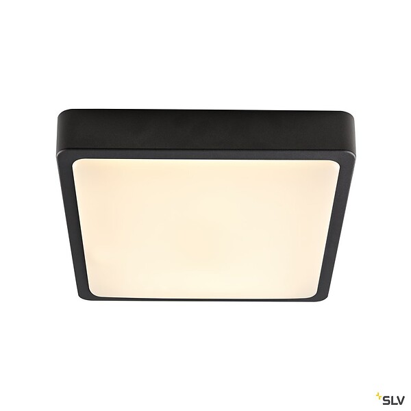 SLV - Applique et plafonnier extérieur SLV AINOS, carré, anthracite, LED, 17W, 3000K/4000K, IP65 - large