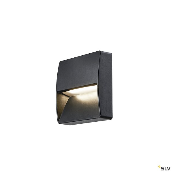 SLV - Applique extérieure SLV DOWNUNDER OUT, carré, anthracite, LED, 4,5W, 3000K/4000K, IP65 - large