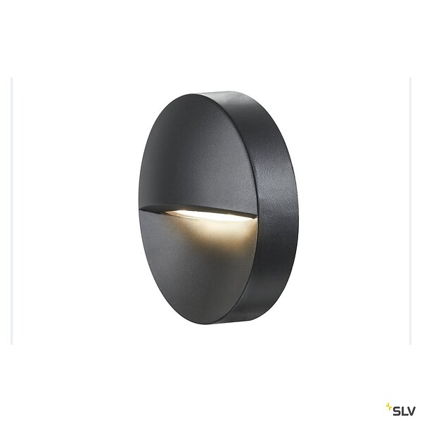 SLV - Applique extérieure SLV DOWNUNDER OUT, rond, anthracite, LED, 4,5W, 3000K/4000K, IP65 - large