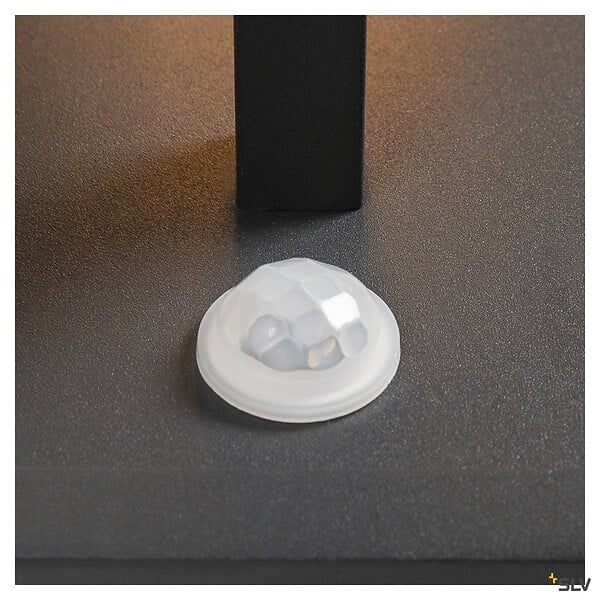 SLV - Applique extérieure SLV QUADRULO SENSOR, anthracite, E27, 15W max, IP44, détecteur de mouvements - large