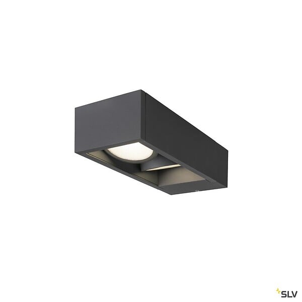 SLV - Applique extérieure ESKINA FRAME, double, anthracite, LED, 27W, 3000/4000K, IP65, interrupteur CCT - large
