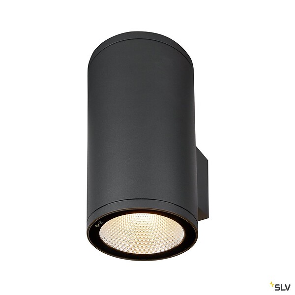 SLV - Applique extérieure SLV ENOLA ROUND UP/DOWN, rond, anthracite, LED, 53W, 3000K/4000K, IP65 - Taille L - large
