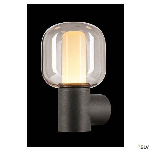 SLV - Applique extérieure SLV OVALISK, anthracite, LED, 9W, 3000/4000K, IP65, interrupteur CCT - large