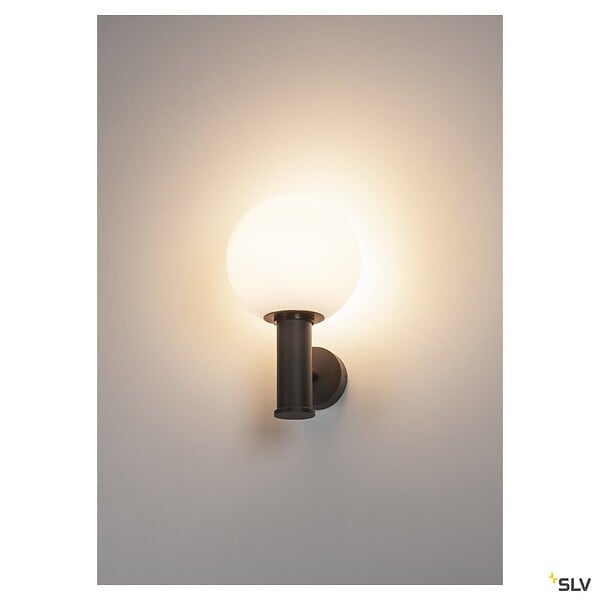 SLV - Applique extérieure SLV GLOO PURE , anthracite, E27, 23W max, IP44 - large