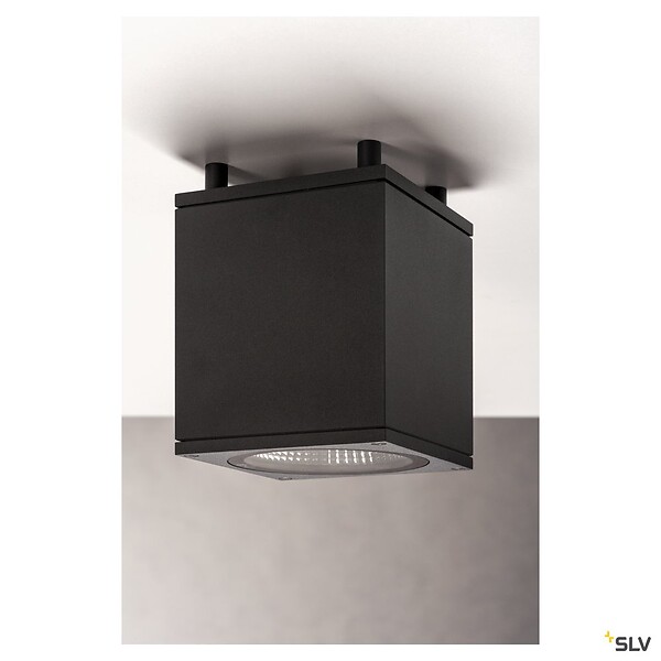 SLV - Plafonnier extérieur carré SLV ENOLA SQUARE avec LED intégrée - 10 x 10 x 12,5 cm - large