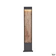 SLV - Borne extérieur SLV FLATT 100 anthracite/imitation bois avec LED intégrée pour éclairage extérieur, Hauteur 100 cm - vignette