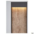 SLV - Borne extérieur SLV FLATT 100 anthracite/imitation bois avec LED intégrée pour éclairage extérieur, Hauteur 100 cm - vignette
