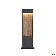 SLV - Borne extérieur SLV FLATT 65 anthracite/imitation bois avec LED intégrée pour éclairage extérieur, Hauteur 65 cm - vignette