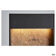SLV - Borne extérieur SLV FLATT 65 anthracite/imitation bois avec LED intégrée pour éclairage extérieur, Hauteur 65 cm - vignette